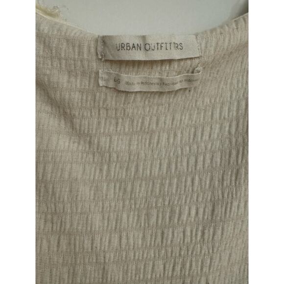 Urban Outfitters Cream Textured Boho Blouse • Size L - Picture 4 of 9